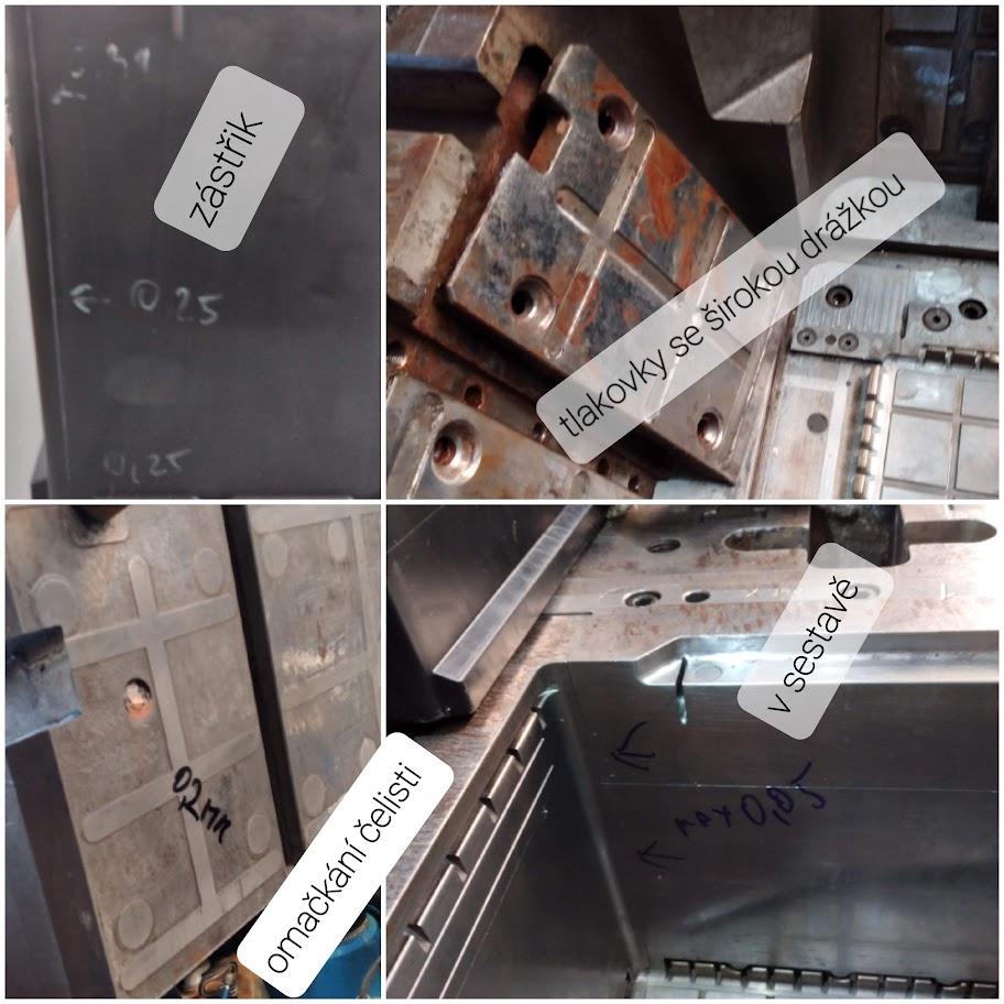 Zástřik v důsledku couvnutí vložky, čelisti, šifteru..( zdroj HelixPin)